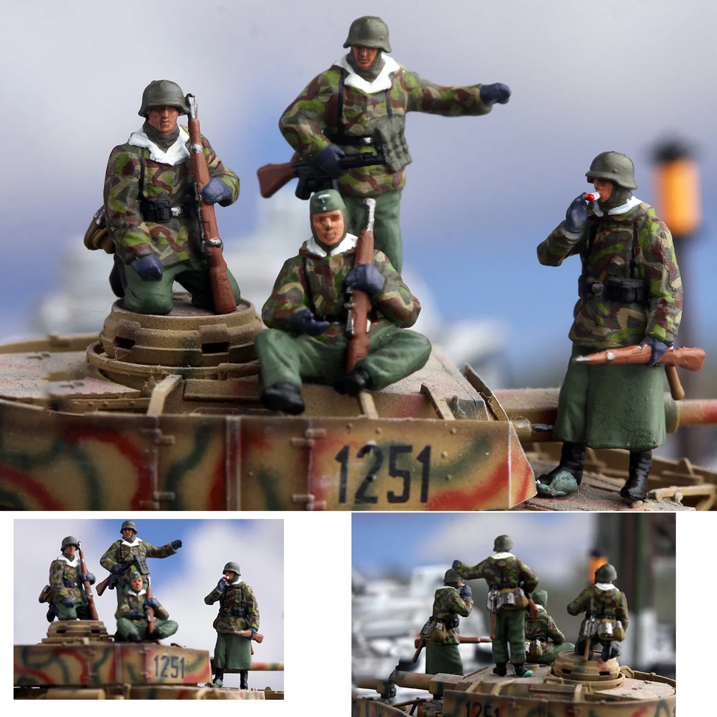 

1:72 Scale Resin German Armored Tank Troops 4-person Scene Accessory Model Adult Toys Classics Gifts Souvenir Static Display