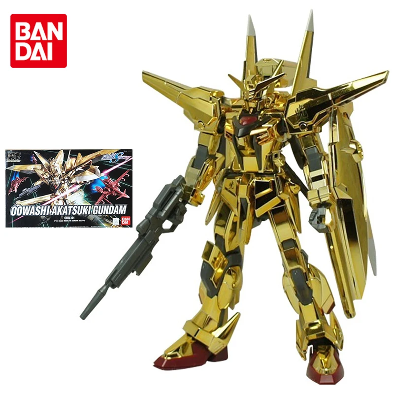 

Bandai Gundam Model Kit Anime Figure HG SEED 1/144 ORB-01 Oowashi Akatsuki Genuine Gunpla Action Toy Figure Toys for Children