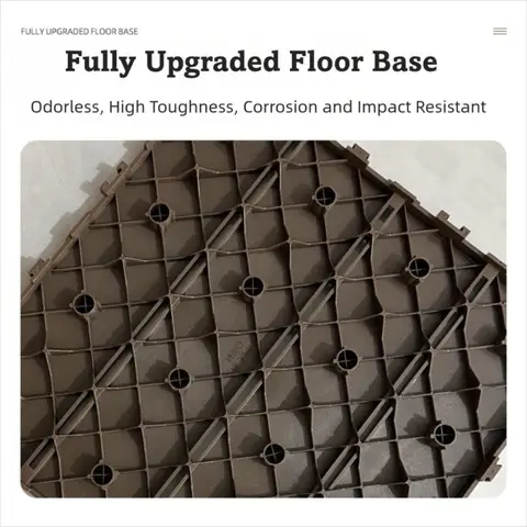 30x30cm Träplattor i trä Halkfri Vattentät Sammanhängande kompositgolv Självbelagd design 10 best sales kompositdäck utomhus - №4