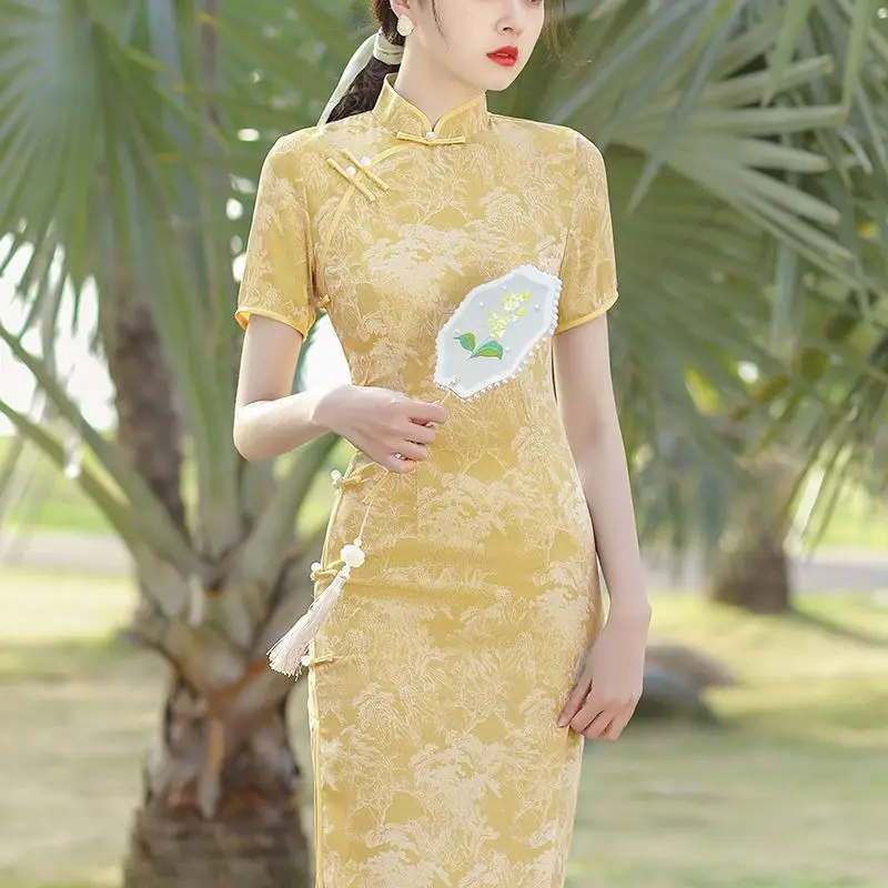 

Chinese Sle Women's Dr Vintage Faion Full Body Length One-Piece Traditional Costume for Ladies