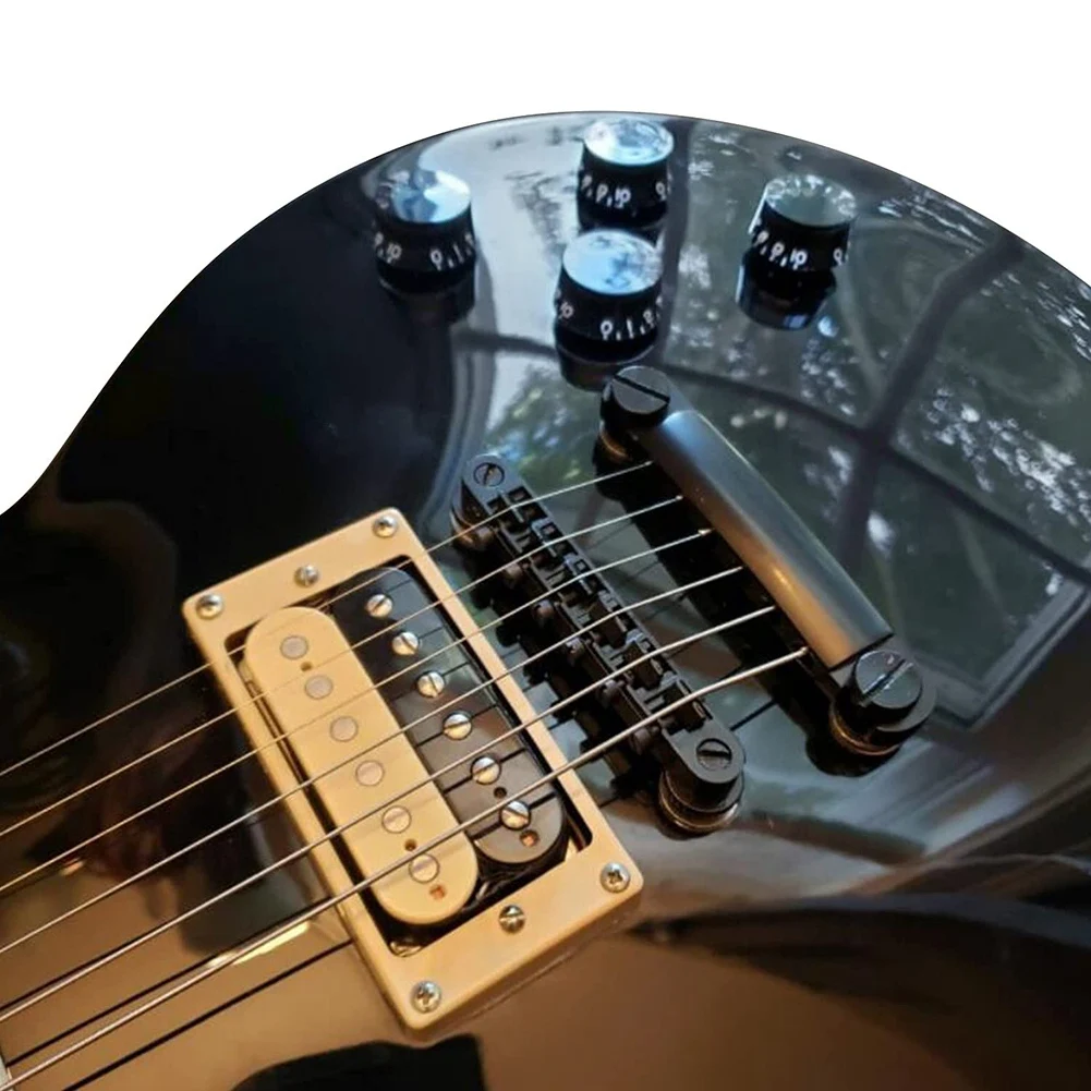 ABME New Tune-O- Bridge and Tailpiece with Studs Set for ABR-1 Bridge Style LP Electric Guitar Replacement,Black