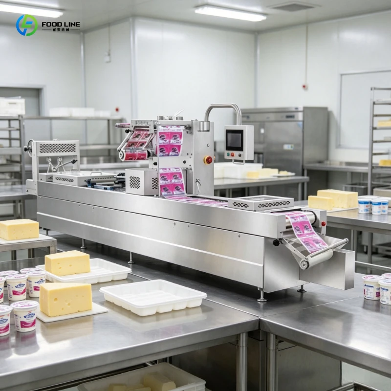 FL Thermoforming Vacuum Tray Packer for Wontons Dumplings Automatic Sealing Machine Asian Food Equipment