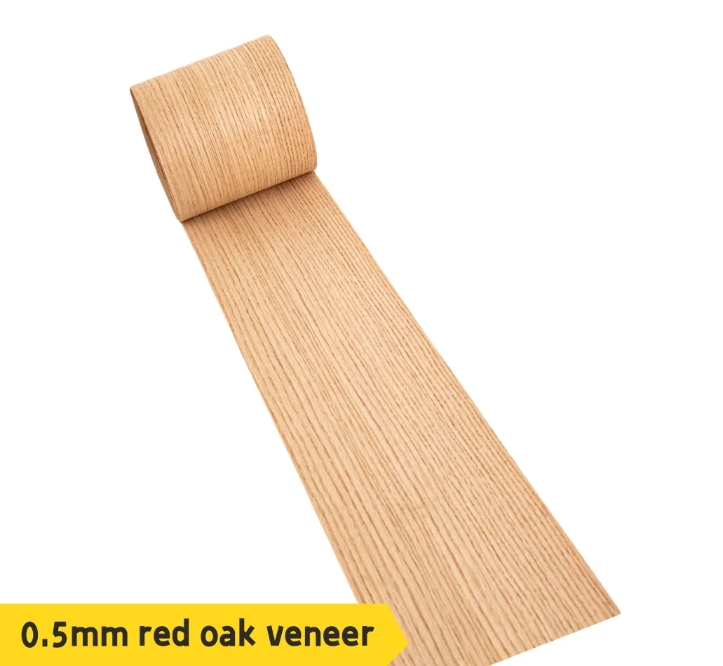 0.5mm  Natural Red Oak Straight Grain  Wood Veneer Sheets DIY Crafts, Speaker Cabinet & Interior Decoration