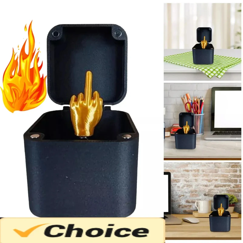 Christmas Interesting Prank Gift Middle Finger In Box Christmas Box Funny Creative Gifts Office Desk Decoration Home Decoration