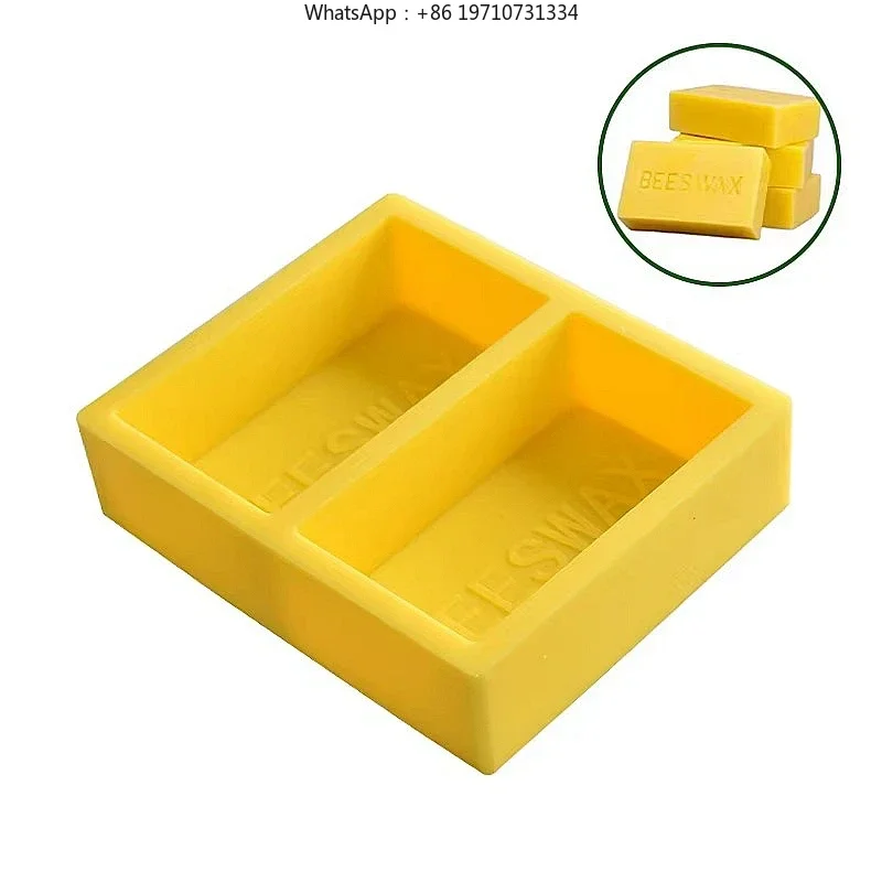 Beeswax Block Silicone Mold Embossed BEESWAX Logo 1/2/5 Cavity Reusable Soap Candle Making Mould Beekeeping DIY Craft Supplies