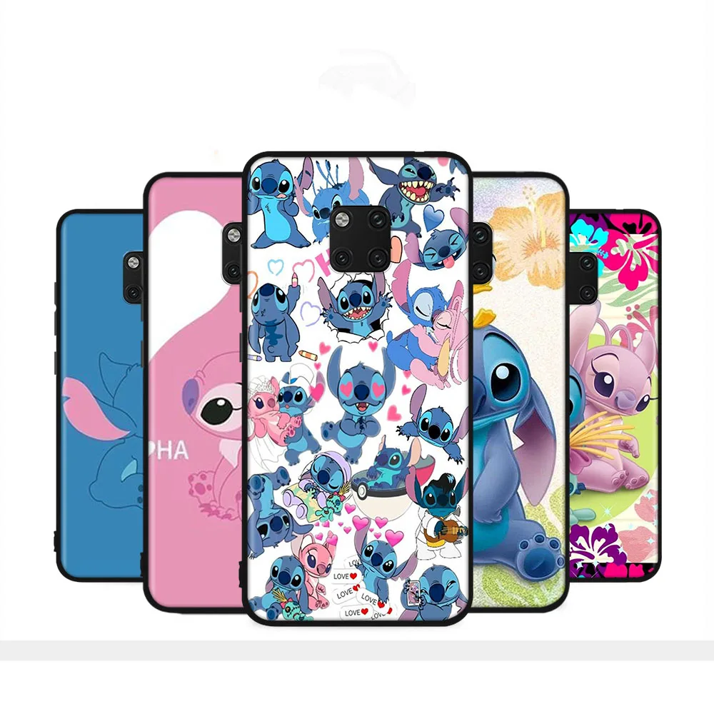 Black Case for Motorola Moto E7 E7I E32 Power G9 Play G 5G Plus Protected Cover ETS-16 Cute Stich