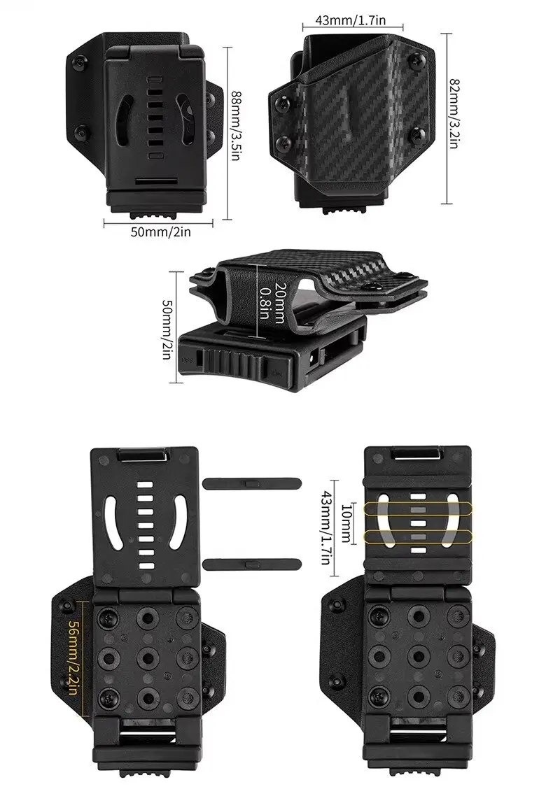 Universal Kydex Quick Release Holster Carry Belt Sheath for Leatherman SIGNAL SUPERTOOL SURGE CHARGE MUT FREE P4 ARC WINMAN REV - view 2