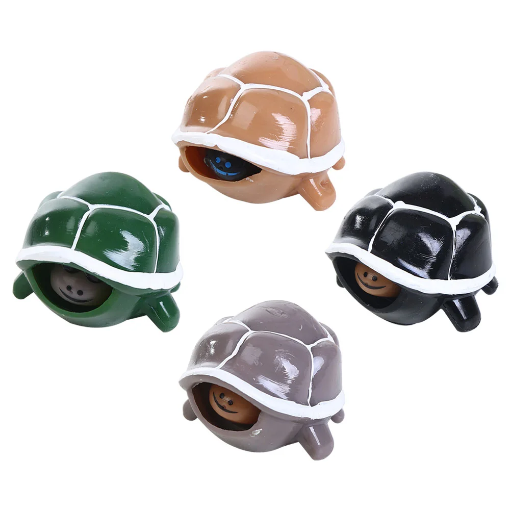 4 Pcs Squeeze Stress for Kids Miniature Turtle Pressure Relief Plaything Multi-use Plastic Child