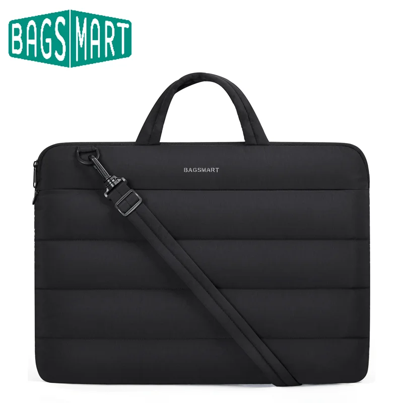 

BAGSMART 15-16" Laptop Case with Shoulder Strap Fluffy Laptop Bag with Handle 15.6" Macbook Case for Macbook Air/Pro HP Lenovo