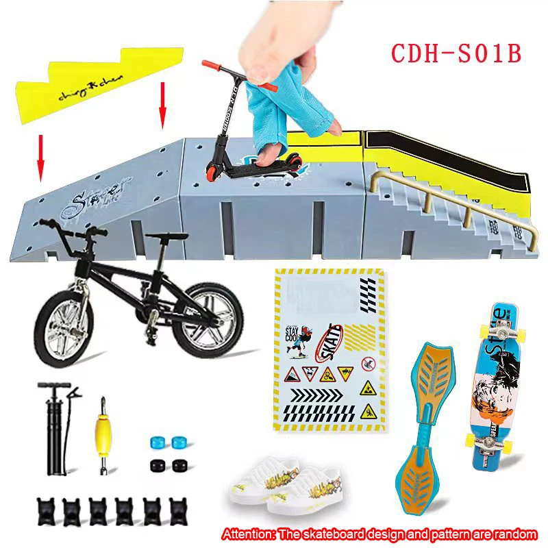 Jeugd Beginner Vinger Skateboarden Speelgoedset Indoor Sport Platform Scooter Broek Combinatie Kerstcadeau voor kinderen