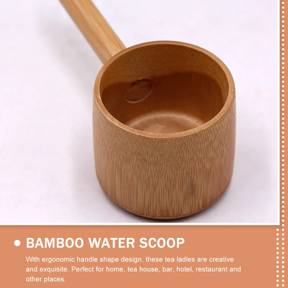 Wooden Scoop Wooden Ladle Water Ladle Bamboo Tea Ladle Bath Ladle Dipper Water Scoop Shampoo Ladle Cup Bath Spoon Home