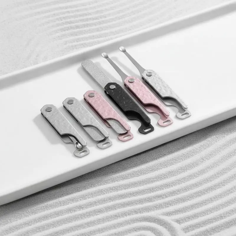 Portable Folding Stainless Steel Nail File Strip For Home Use Easy Carry Tool