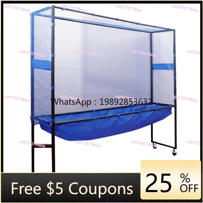 Factory Direct Hair Table Tennis Ball Net Floor-to-ceiling  Collector Multi-ball Stand Mobile
