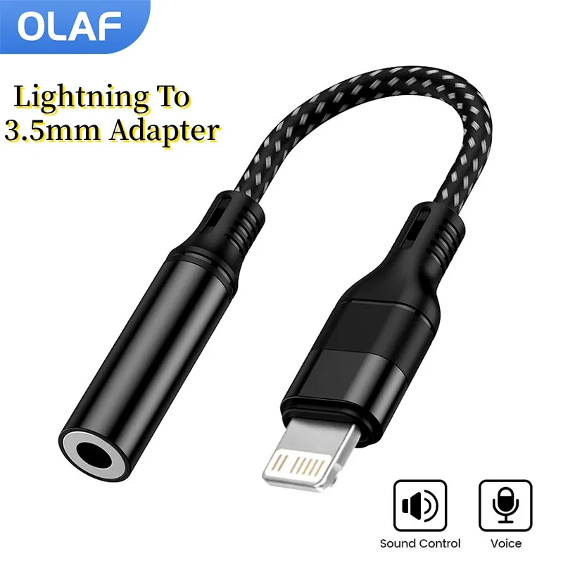 Lightning To 3 5 Mm Jack Aux Cable Adapter for Iphone 12 13 14 Pro Adapter Headphone Connector Audio Splitter Iphone Accessories