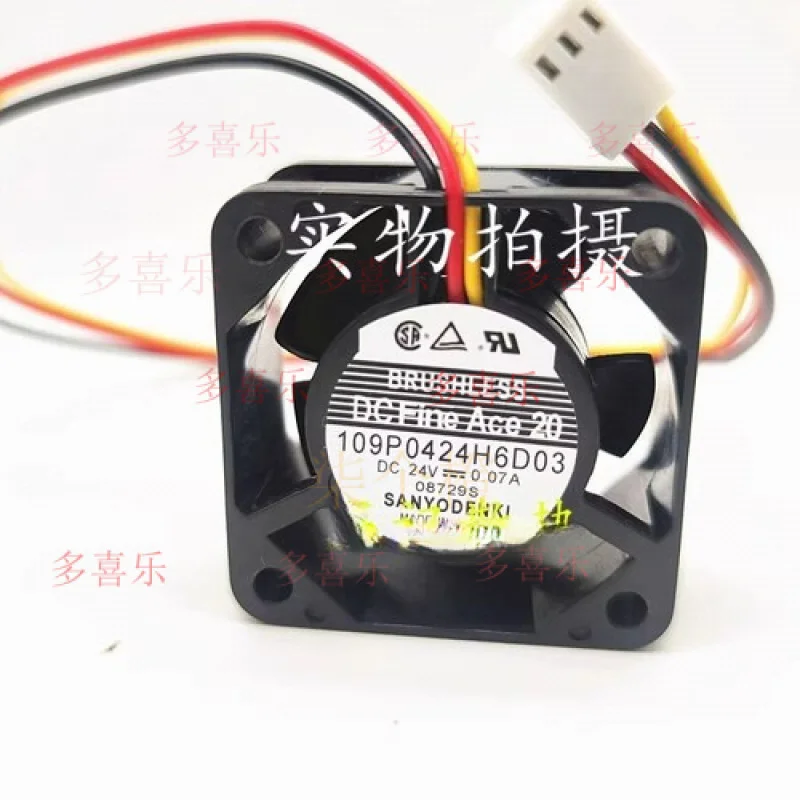 

WW ДЛЯ SANYO 109P0424H6D03 DC24V 0.07A 40*40*20MM 3-контактный инверторный охлаждающий вентилятор