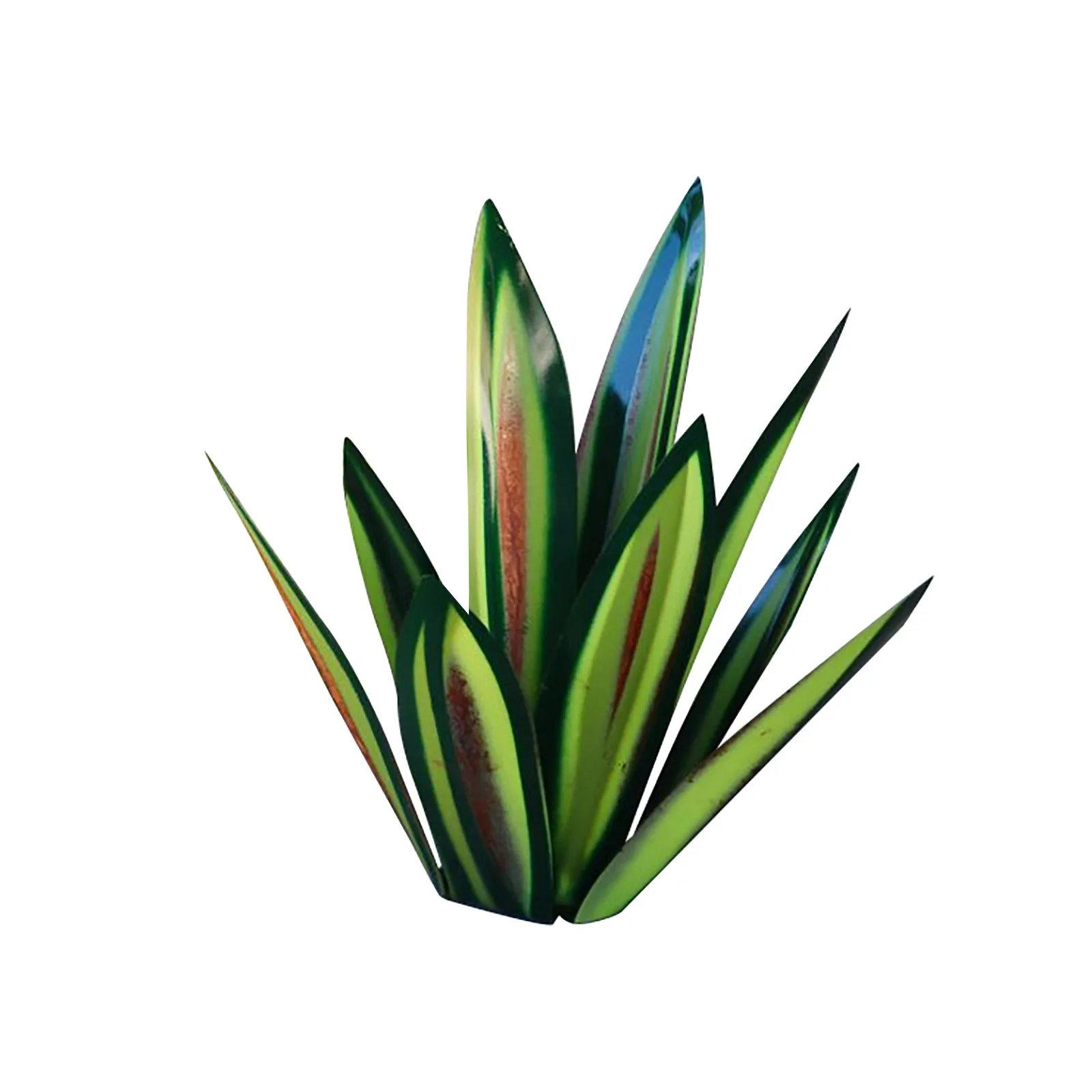 25“ Tequila Rustic Sculpture Metal Agave Plants Hand Painted Garden Statue Ornaments Home Decor Yard Statue Outdoor Lawn Decor
