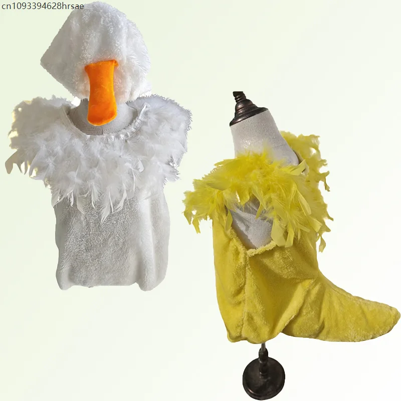 

Cartoon Duck Costumes For Children Duck Dance Party Soft Animal Clothing Halloween Cosplay Suit School Performance
