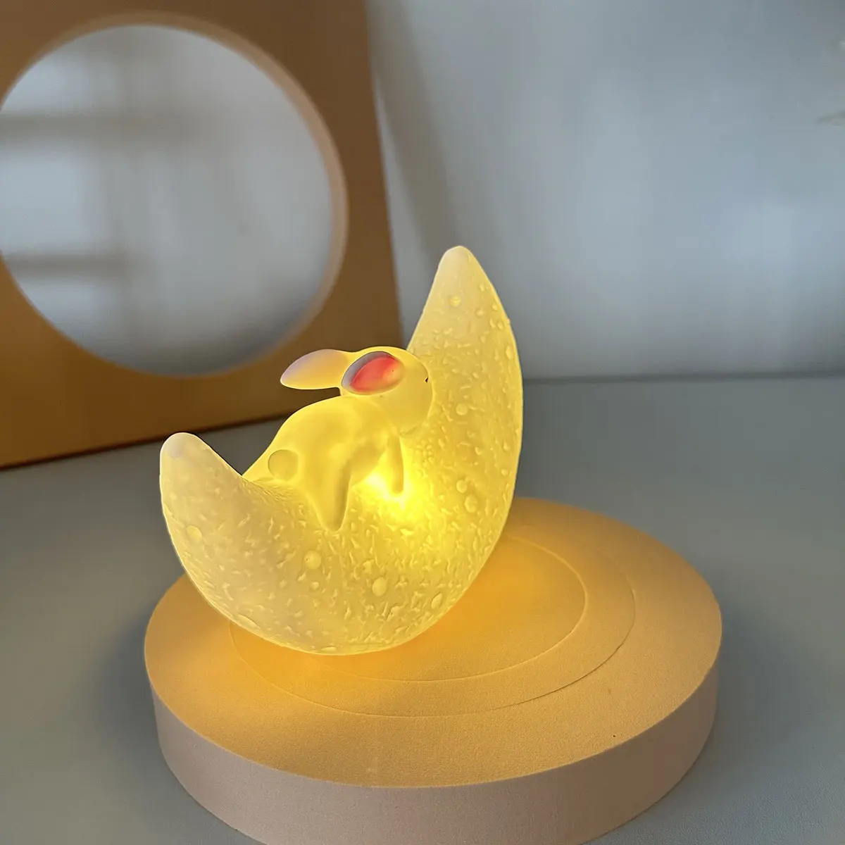 Moon Rabbit Night Light Bedroom Bedside Atmosphere Light Cute Creative Desktop Decoration Soft Light Night Light Sleep Light