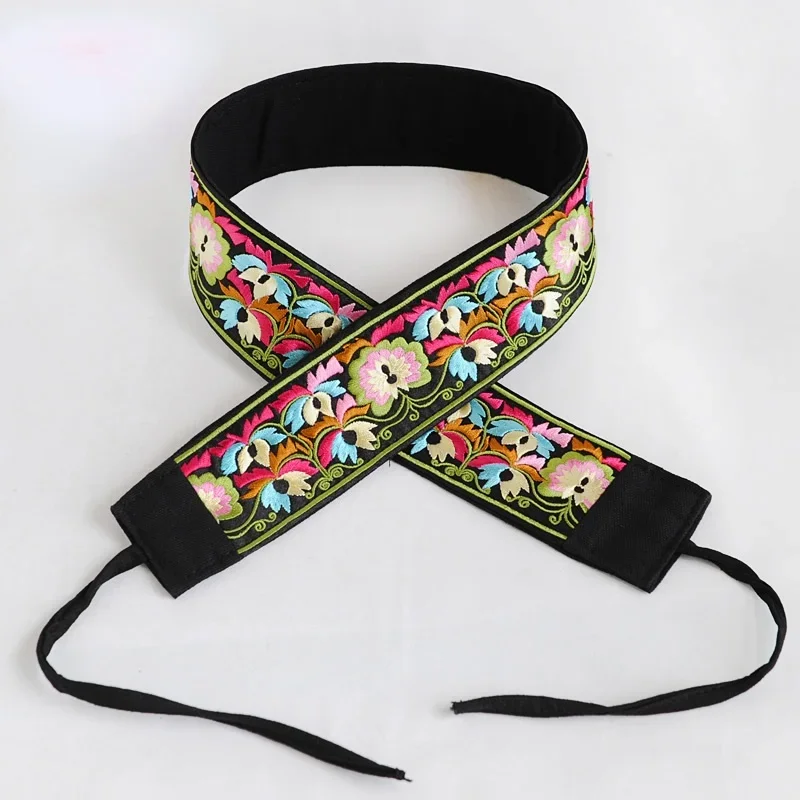 

Embroidered Floral Wide Belts Ladies Decorative Ethnic Costumes with Dresses Women's Corset All-match Slim Waistband