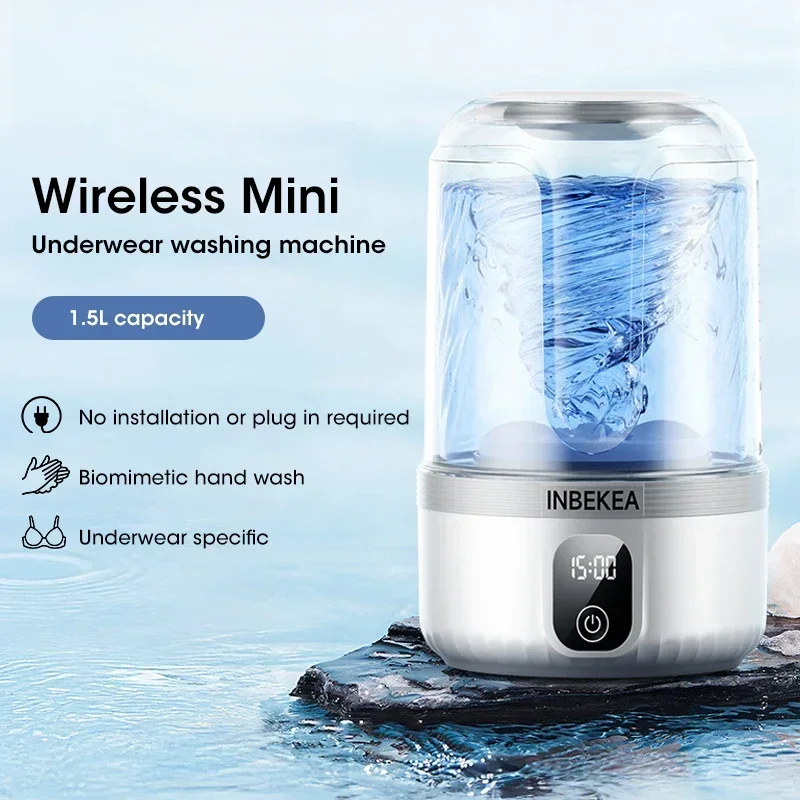 

Portable USB Mini Washing Machine with Disinfection for Travel Home Underwear Socks