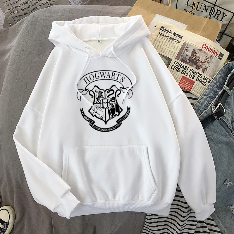 Harryy Potter Hogwarts Academy badge couple sweater Hermione Gryffindor loose long-sleeved hooded top Slytherin student gift