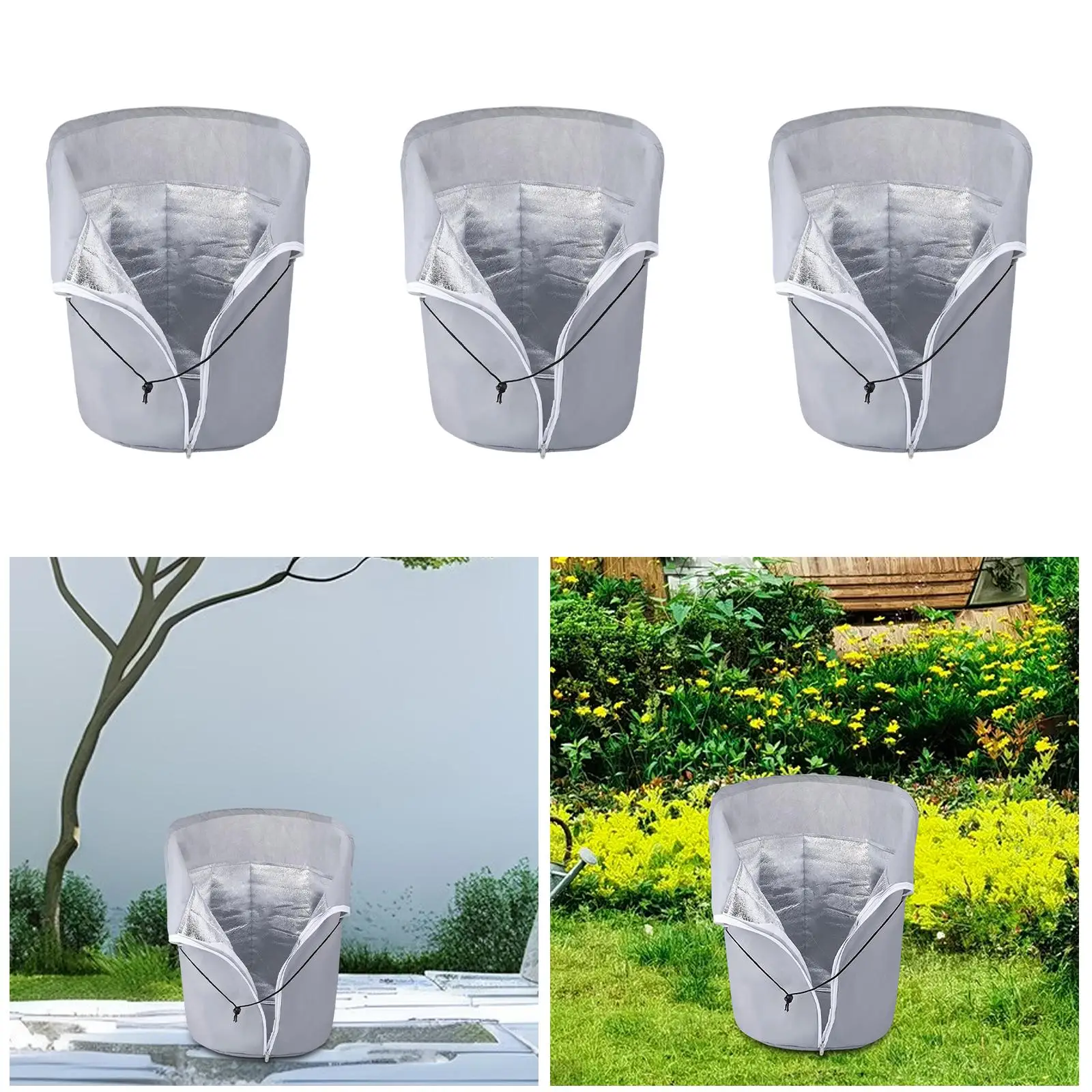 Absorbent Pot Plant Protection Tear Resistant Thermal Insulation Layer Convenient Cold Thermal Sturdy Outdoor Pot Protection Bag