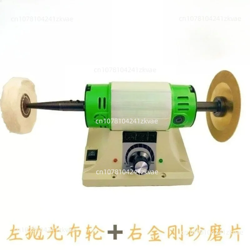 220V  Stone Grinder, Desktop Electric Polisher, Desktop Lathe Polisher, Adjustable Speed 0-10000RPM, 750W