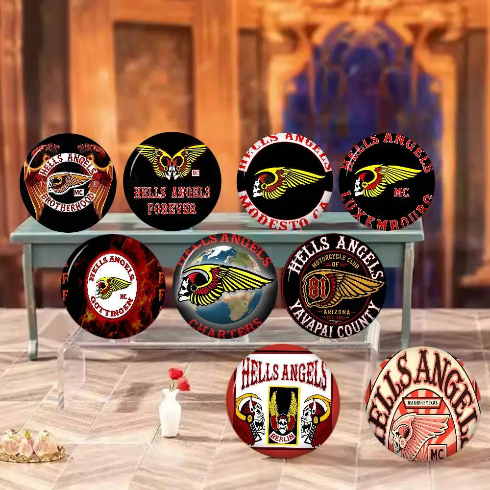 Classic Motorcycle Cool Club H-Hells A-Angels Series Pins Badge Interesting Animals Brooches Backpack Clothes Gift Accessory