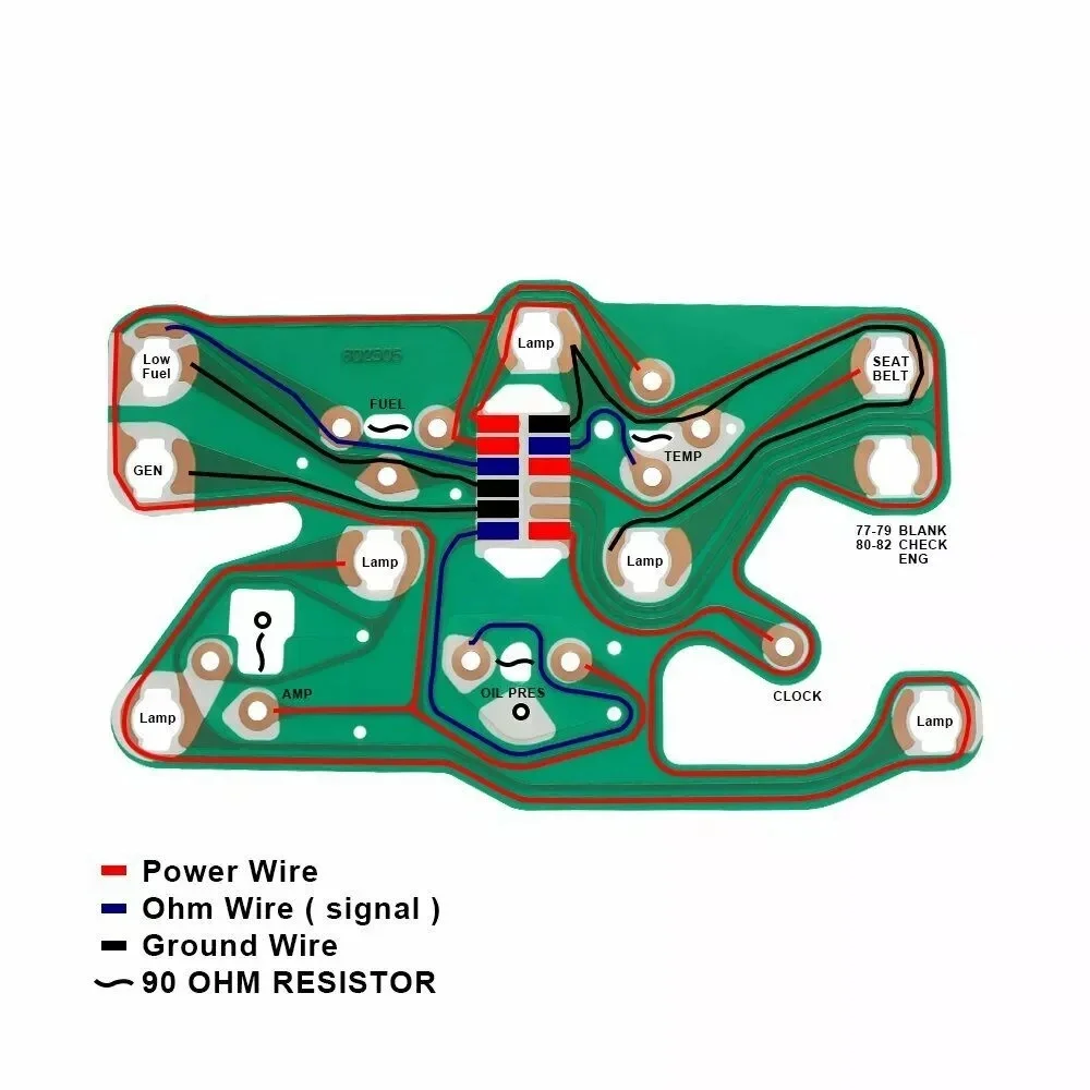 Printed Circuit Board for Corvette C3 1977-1982 Gauge Cluster 602505