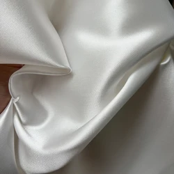 Tecido de cetim Mikado rígido branco luxuoso, tecido de terno de vestido de noiva de noite, material de costura DIY de cetim de sarja