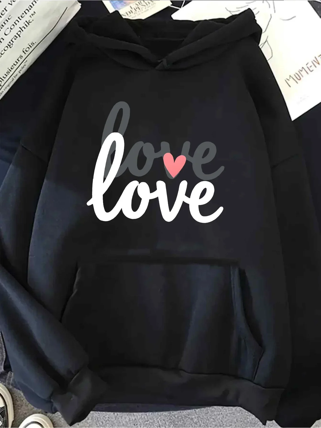 

Мужской и женский топ с принтом больших размеров, свободный повседневный, мягкий, удобный и дышащий, свободный пуловер с капюшоном для занятий спортом на открытом воздухе