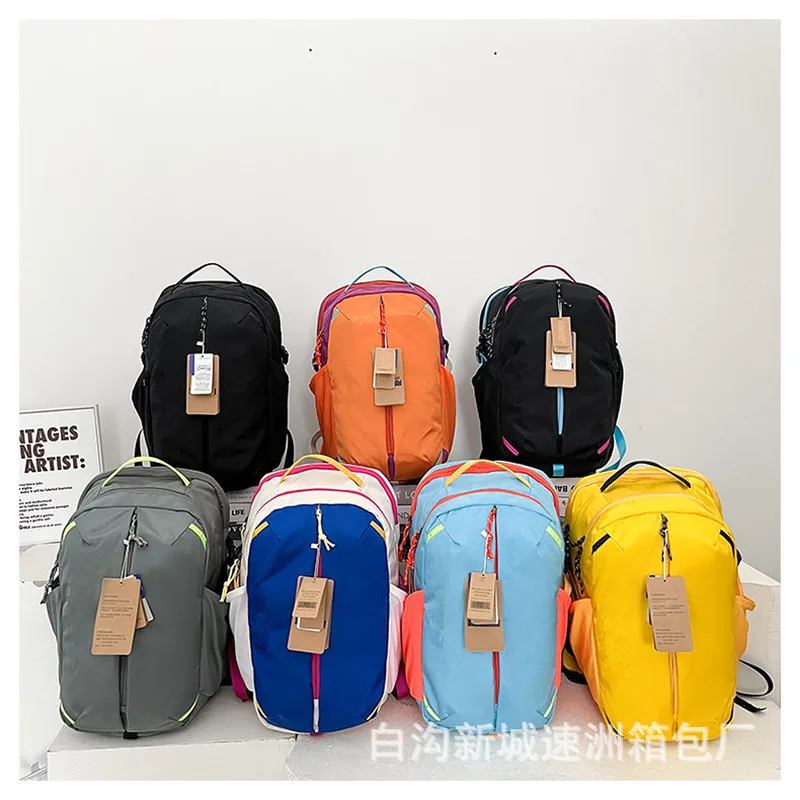 

25 New Ba Double Shoulder Bag Color Block Tactical Backpack For Outdoor Hiking Motorcycle Water Resistant Fashion Utility Hybrid