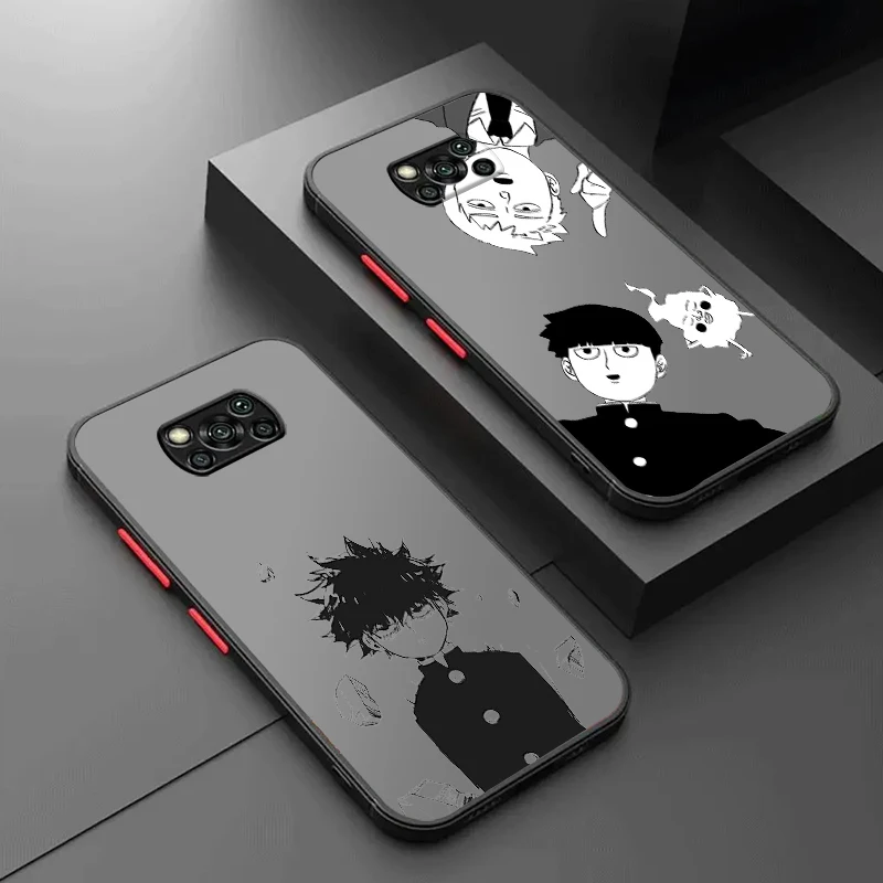 

Mob Psycho 100 Fashion Anime Frosted Translucent For Xiaomi Mi Poco X5 X4 X3 M6 M5S M5 M4 M3 F5 F4 F3 GT Pro 5G Matte
