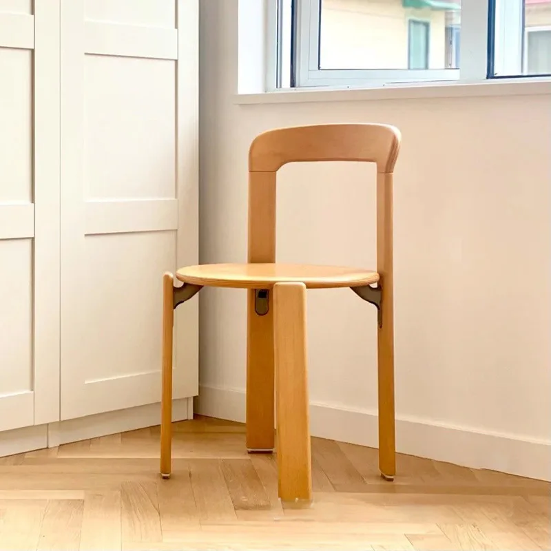 

Nordic solid wood dining chair household living room back chair simple homestay negotiation chair color medieval chair