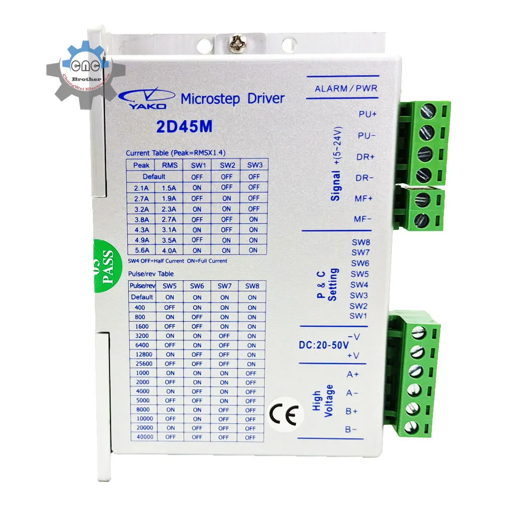 2D45M NEMA 17/23 Two-Phase Stepping Motor Drive TEC Single-Axis Motor Controller YAKO