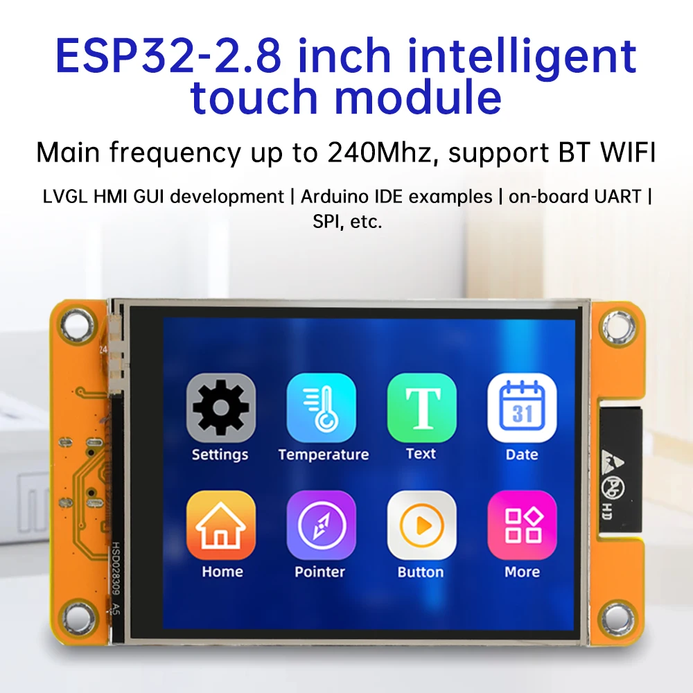 Esp32 wifi bluetooth módulo placa de desenvolvimento 2.8 polegadas ili9341v driver 240*320 tft display inteligente tipo-c kit eletrônico diy