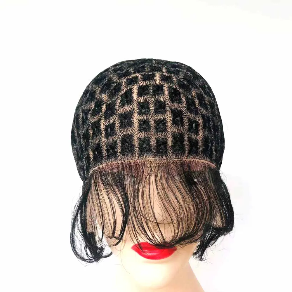 Peluca trenzada de encaje completo para mujeres negras, gorro de aciano, gorra trenzada banttu con cesta trenzada sin nudos