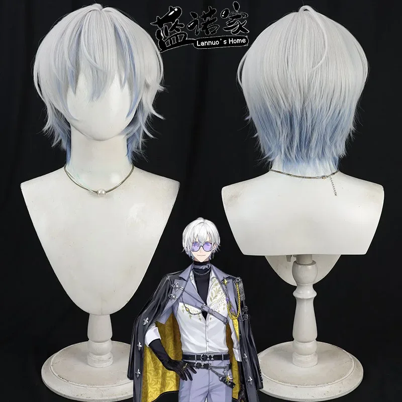 Nijisanji EN Kaelix Debonair Kaelix Debonair Cosplay Wig Niji Virtual Youtuber BY THE BEAT Men Blue Gradient Synthetic Hair
