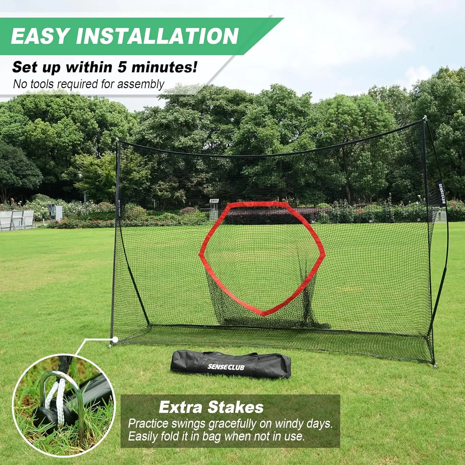 Golf Chipping Net & Driving Net, Backyard Golf Practice Net with Mat, Indoor Golf Training Target with Balls