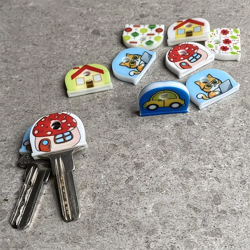 *5/10/20pcs Silicone Key Protective Cover Key Decorations Key Organizer Flexible Identifiers Suitable For All Kinds Of Door Keys