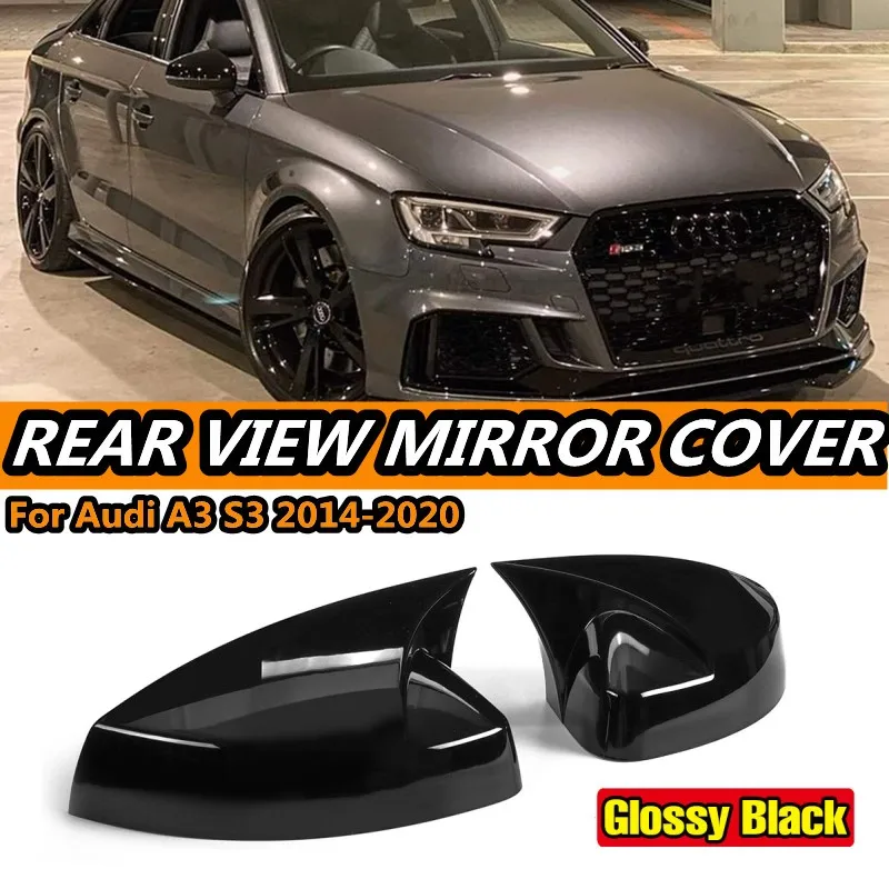 

1 пара боковых фонарей для Audi A3 S3 RS3 8V TFSI TDI 2013-2020, зеркальная оболочка, блестящая/Стиль углеродного волокна