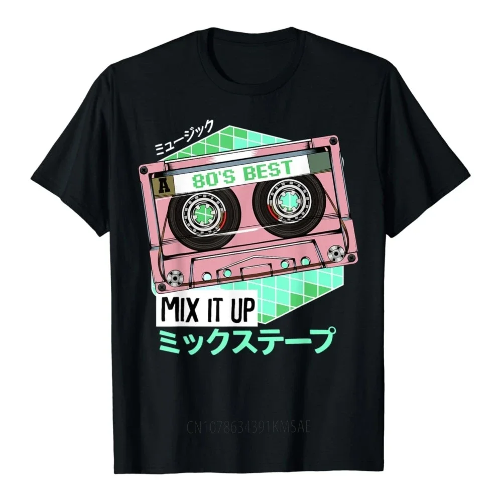 Mixtape 80s Japanese Otaku Vintage Cassette Tape Kanji T-Shirt  Clothes  Shirts for Women  Ropa De Mujer