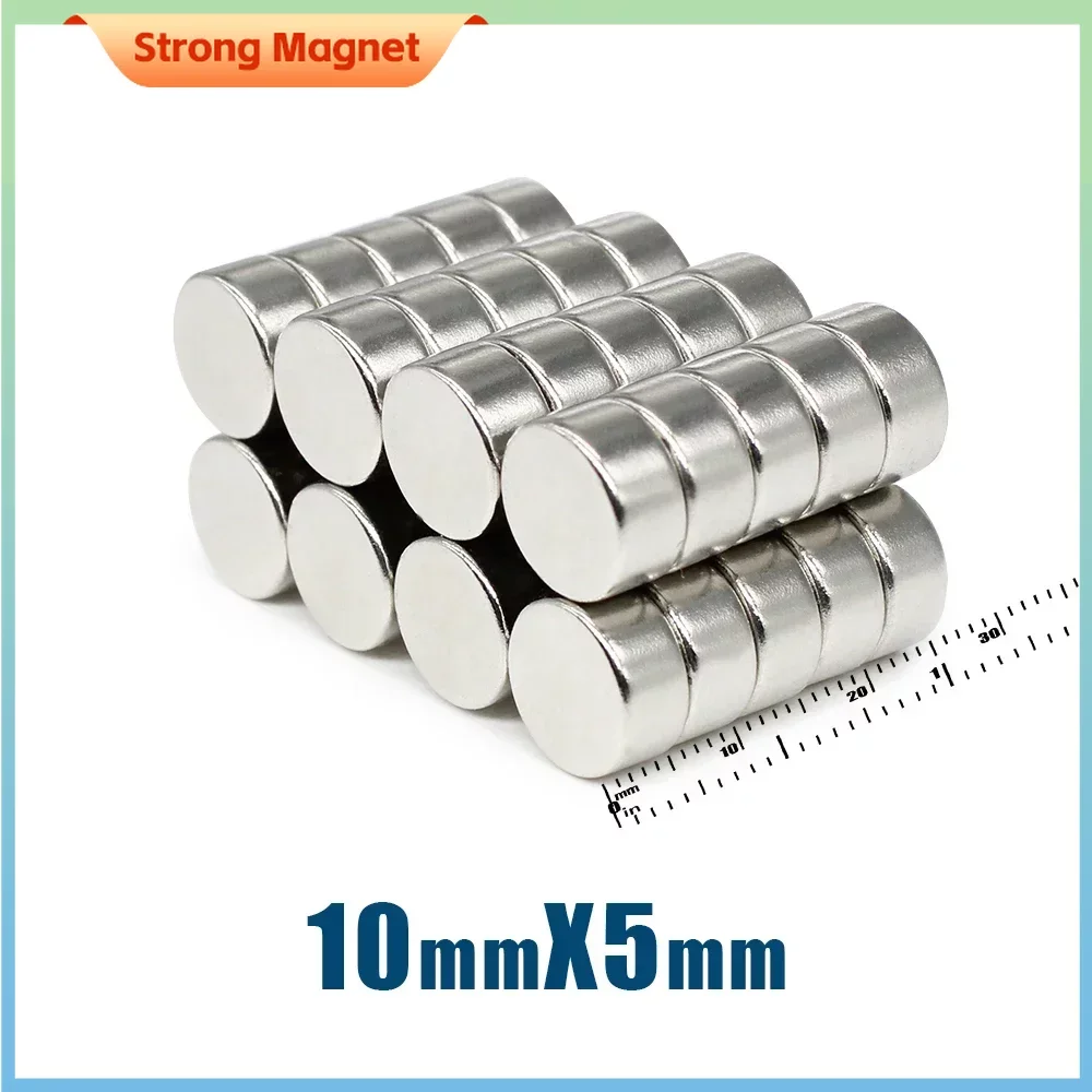 20/50/100PCS 10x5mm Small Round Neodymium Magnet N35 Super Strong Fridge Magnets Disc 10*5mm Magnetic Sheet Fishing Magnet