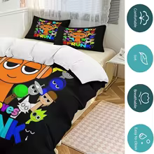 Discover Game Sprunki Bedding Set 3D Printed Music Game Incredibox