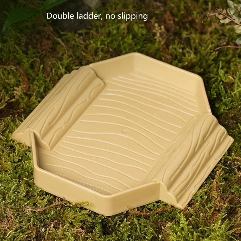  Miniature Turtles Soaking Tub Habitat Simulation Plastic Reptiles Bath Water Basin with Ramps For Indoor And Outdoor