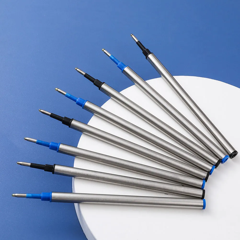 

10 Pcs Gel Refill Point Pen Deeply Pigmented Ink Ballpoint Refills Metal Highlighter Replacement