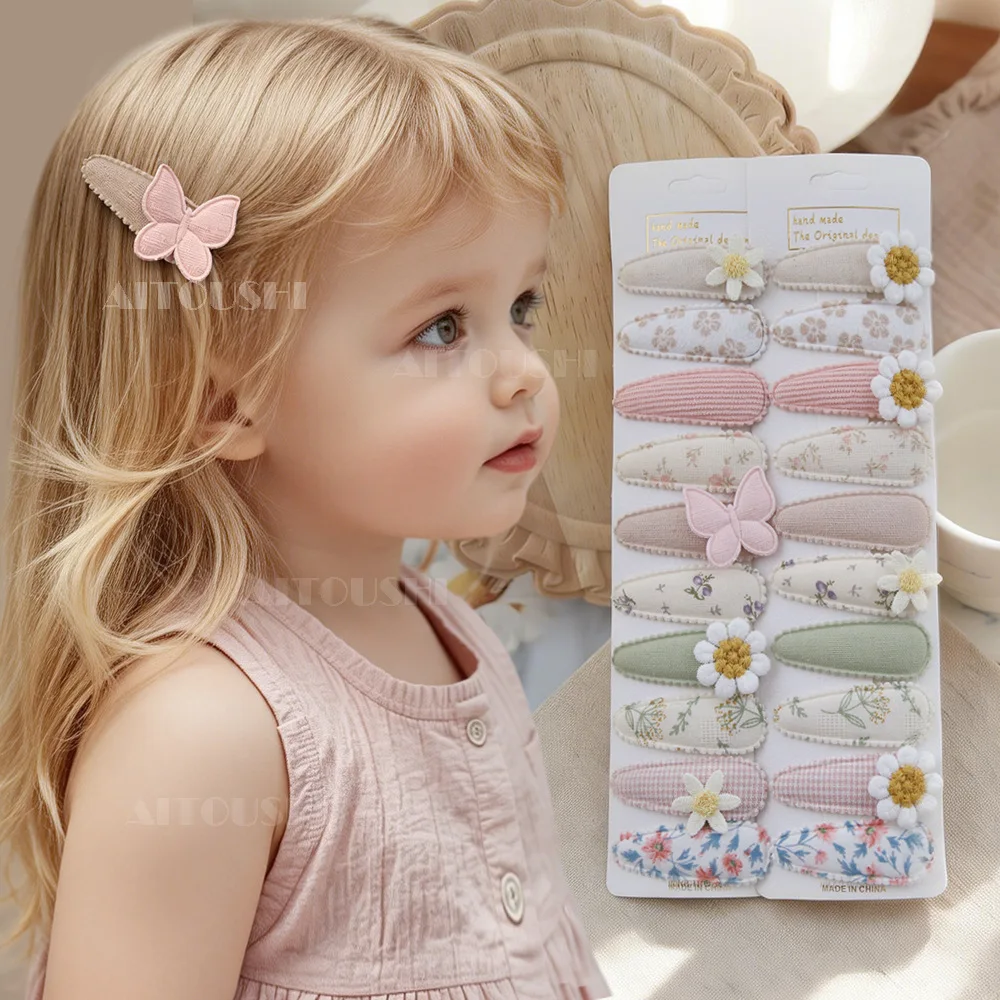 

20Pack Handmade Snap Hair Clips for Babies Cute Fashion Barrettes Children's Hair Accessories Lovely Hair Pins for Girls