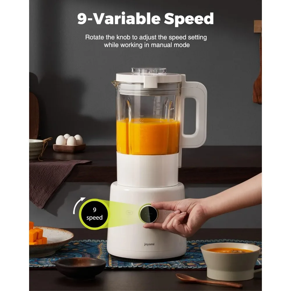 JOYAMI Countertop Food Blender, Hot Soup Maker, Mijia App Control, Adjustable 9-Speed, Pulse - Blending, Crushing