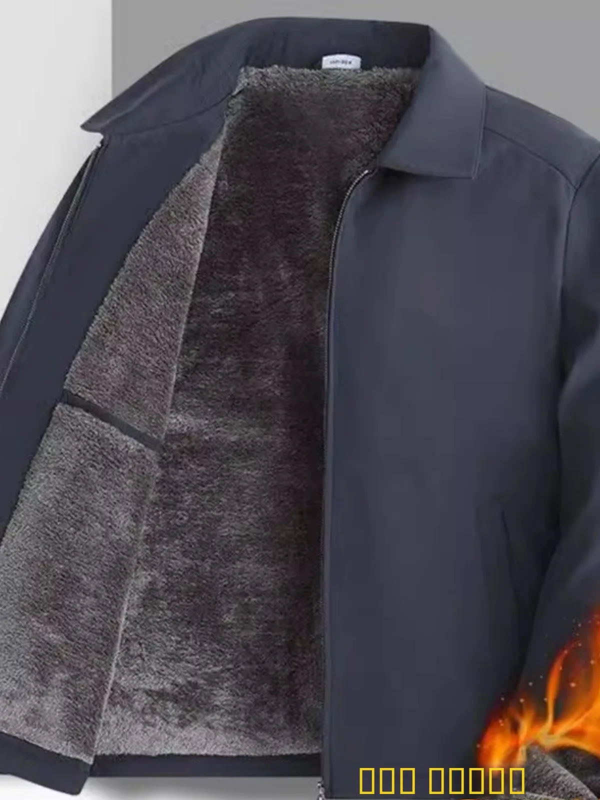 جديد منتصف العام Thiened القطن Jaet للرجال شتاء دافئ Fce اصطف أبي معطف ly ملابس للرجال سليم صالح لون نقي