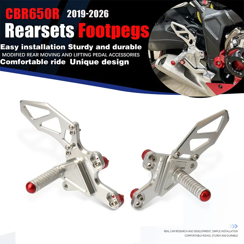 Motorcycle Accessories CNC Adjustable Rear Set Rearsets Footrest Foot Rest For Honda CBR650R CBR 650R 2019-2026 2025 2024 2023